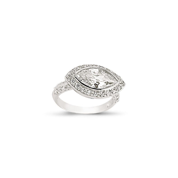 SILVER LADIES RING