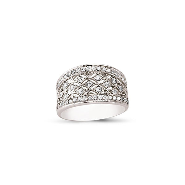SILVER LADIES RING