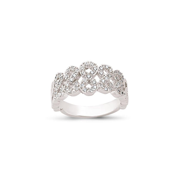 SILVER LADIES RING