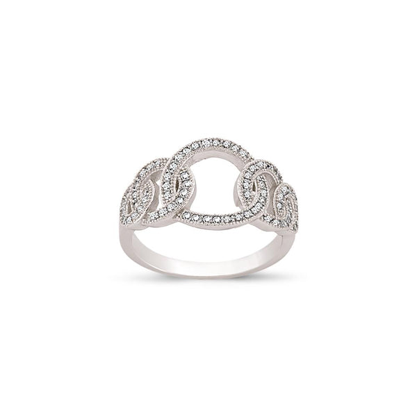 SILVER LADIES RING