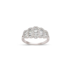 SILVER LADIES RING