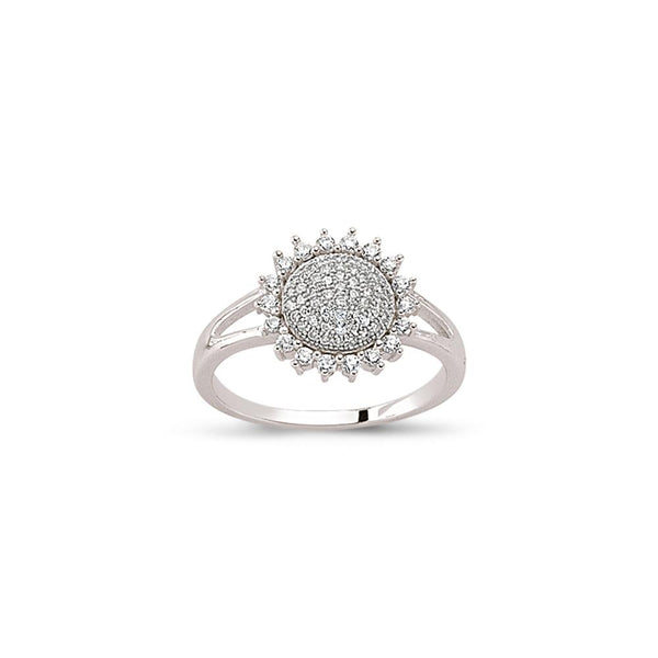 SILVER LADIES RING