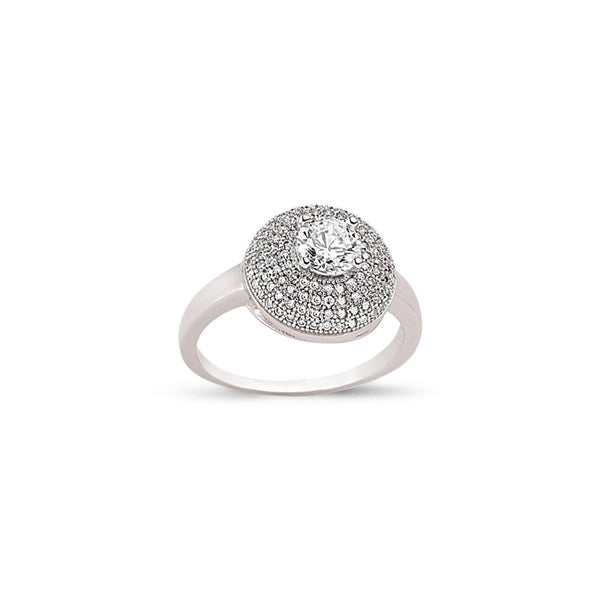 SILVER LADIES RING