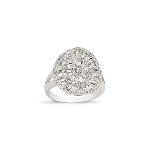 SILVER LADIES RING