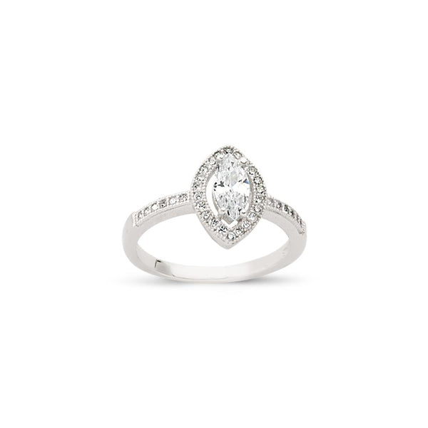 SILVER LADIES RING