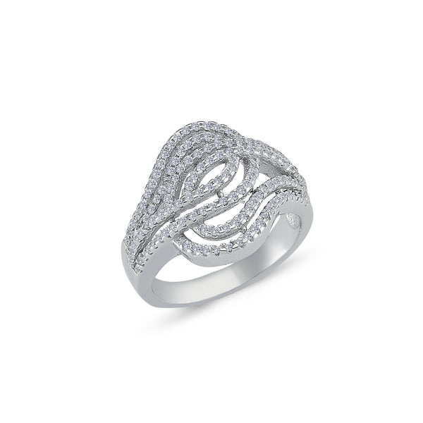 SILVER LADIES RING