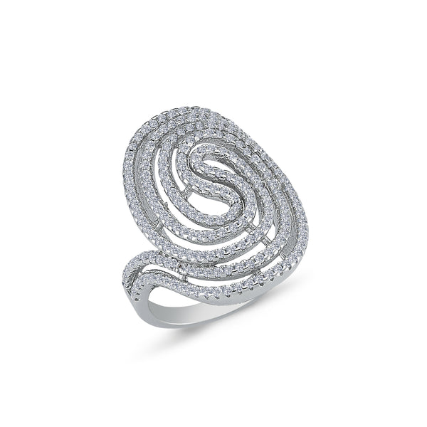 SILVER LADIES RING