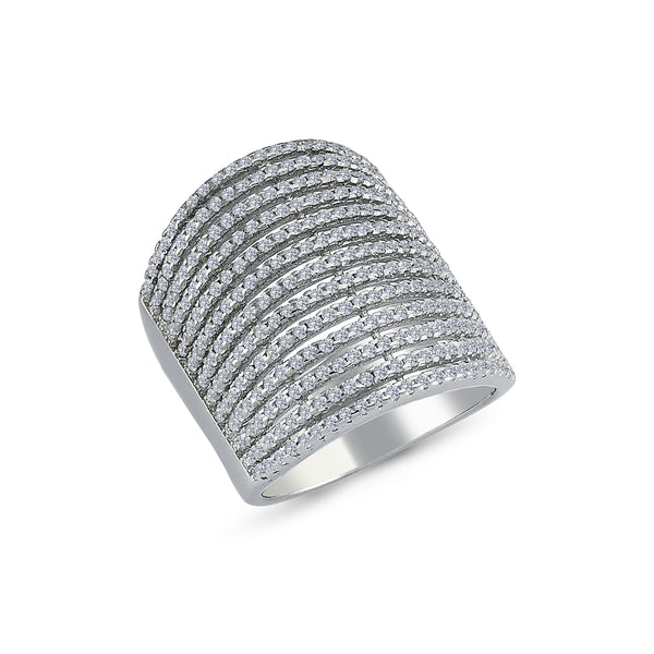 SILVER LADIES RING