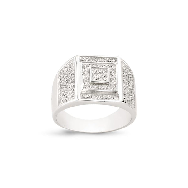 SILVER GENTS RING